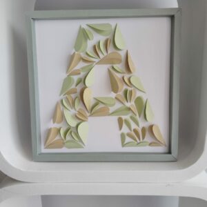 cadre lettre et coeur, motif et coeur